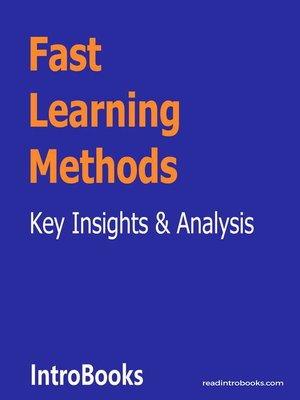 cover image of Fast Learning Methods